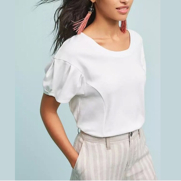 Anthropologie Tops - 4/$25 Anthropologie 9-h15 stcl White Top!